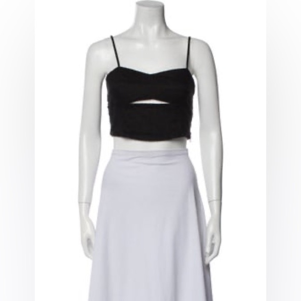Jason Wu Square Neck Tank Black Sz S